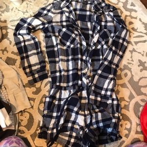 Plaid fall romper